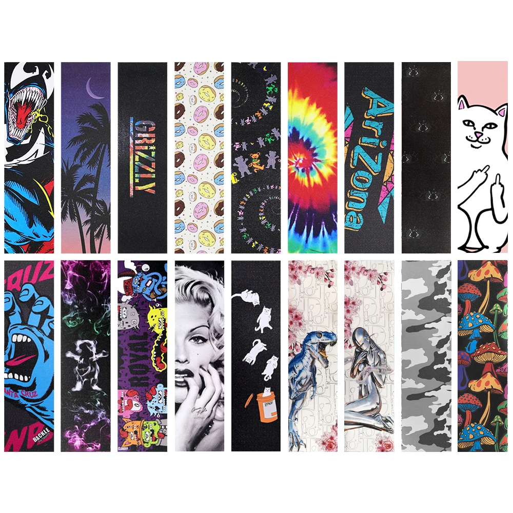 Grip-Tape Accessorie Deck Sticker Skateboard Sandpaper-Printing E Win Self-Adhesive 84--23cm