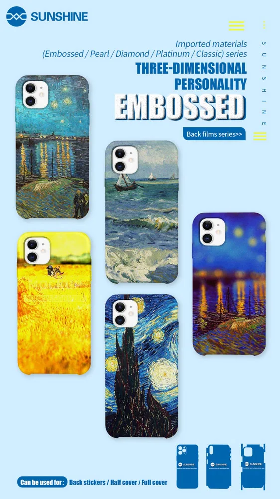 50pcs SUNSHINE Back Cover Protector Sticker Film