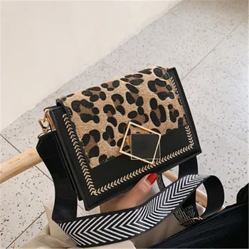 

Leopard Print PU Leather Crossbody Bags for Women 2020 Winter Hasp Shoulder Messenger Bag Ladies Travel Handbags and Purses