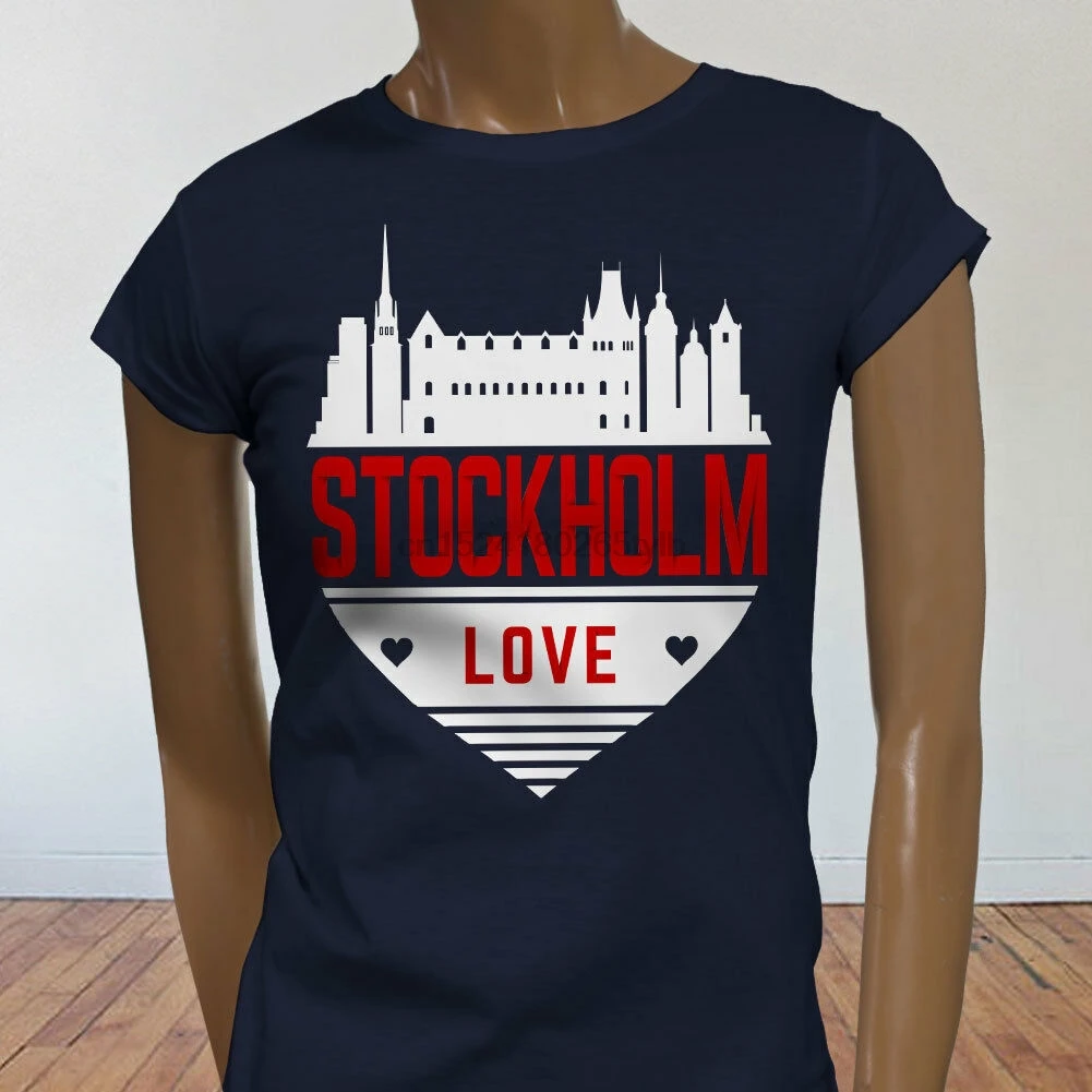 I Love Heart Sweden Ladies T-Shirt