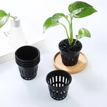

40PCS Planting Net Cup Hydroponic Plastic Mesh Basin Plant Container Succulent Plant Container Cactus Pot Flower Holder