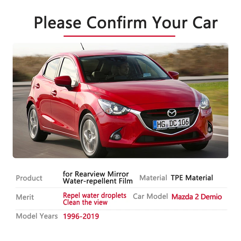Полное покрытие противотуманная пленка зеркало заднего вида для Mazda 2 Demio DW DY DE DJ 1996~ Автомобильные пленки аксессуары 2003 2008 2013