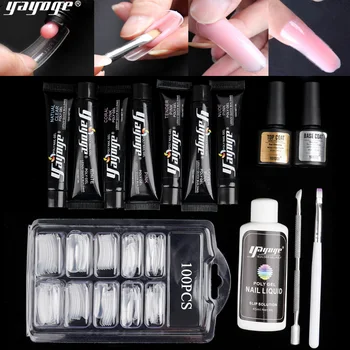 

Yayoge 15ml Poly Nail Gel Kit 7pcs/Set LED UV Gel Polish Finger Quick Extension For Nail Extensions Acrylic Gel Polish Nail Art