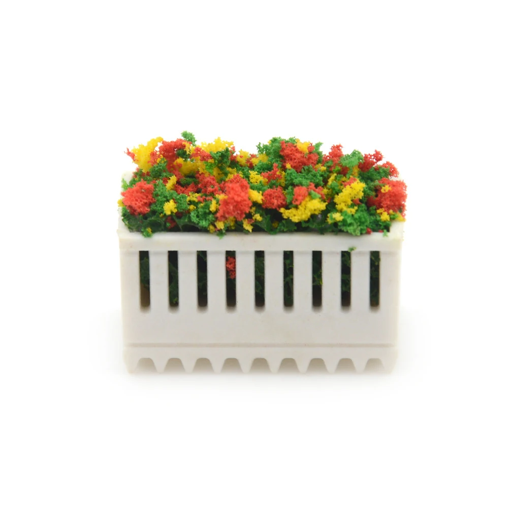 1Pcs Fashion Miniature Flower Beds Plants Miniature Landscape Fairy Garden Decor Dollhouse Accessories