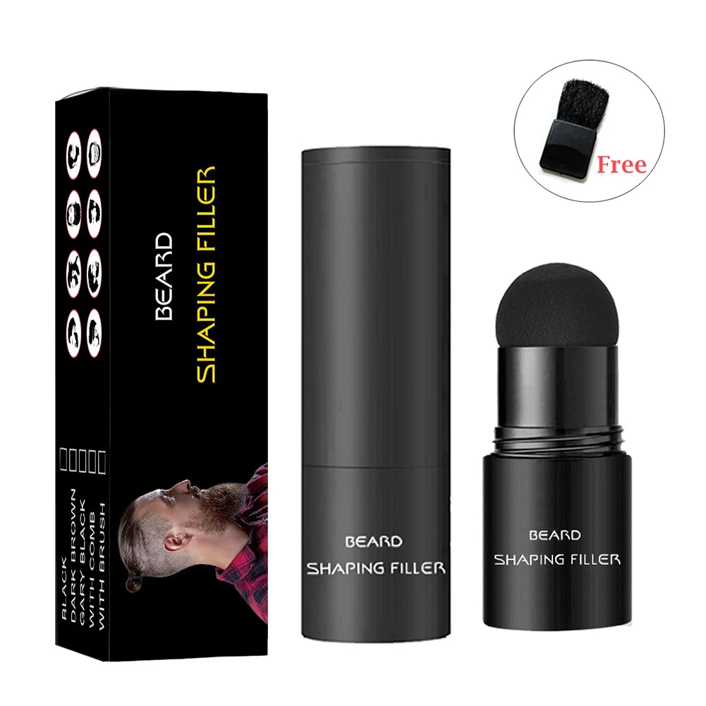Men Beard Filling Pen Kit Beard Pencil Filler Waterproof Moustache Pen Brush Enhancer Moustache Coloring Shaping Tools beard coloring pen