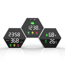 Moniteur de qualité de l'air multifonctionnel, pour CO2, compteur de CO2, température, humidité, détecteur de gaz d'air pm2, 5 pour gymnase à domicile et au bureau