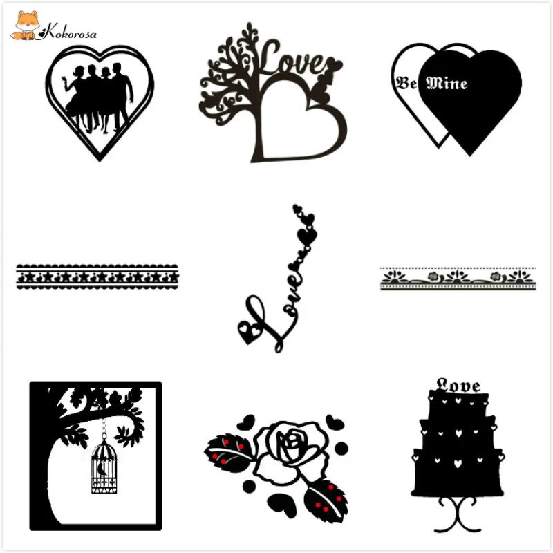 

Kokorosa Cutting Dies Metal Dies Love Heart Die Scrapbooking Album Card Making Embossing Stencil Decor Diecuts