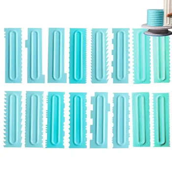 

Modelling Smoother Polisher Fondant Cake Scraper Blade Pastry Spatulas Cream Pastry Icing Comb Set DIY Baking Tools For Cakes