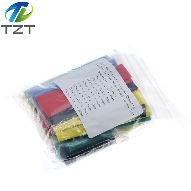 Polyolefin Shrinking Assorted Heat Shrink Tube Wire Cable Insulated Sleeving Tubing 164pcs Set 8 Sizes 2:1 heat shrink tubing
