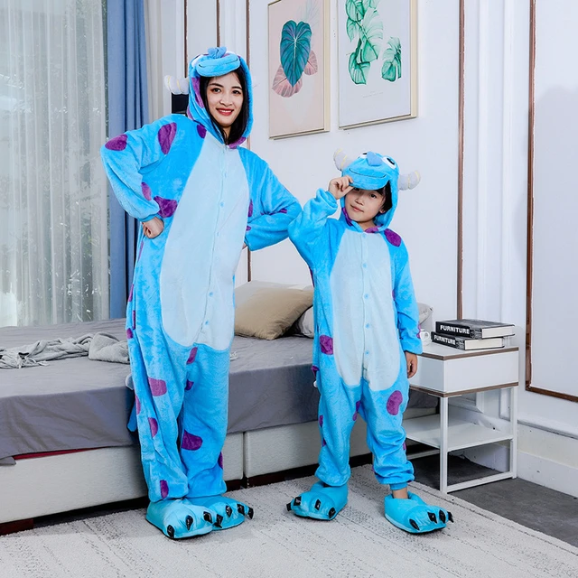Pijamas franela para niños niñas, monos de animales, mono de dibujos animados Monster, ropa de dormir _ - AliExpress Mobile