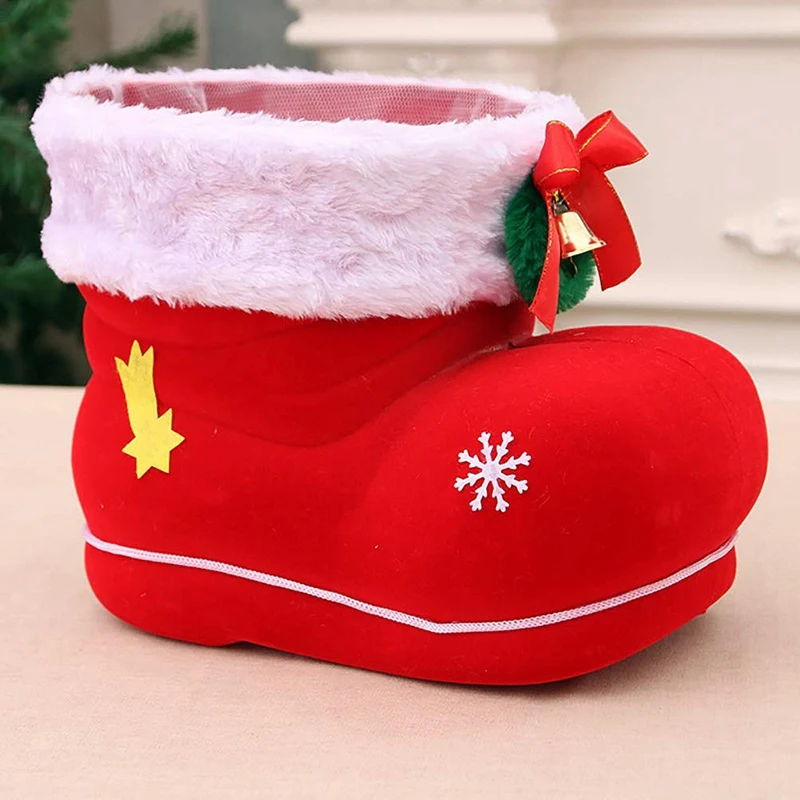 Christmas Candy Bags Large Candy Boots Santa Gift Holder Basket Xmas Tree Decoration