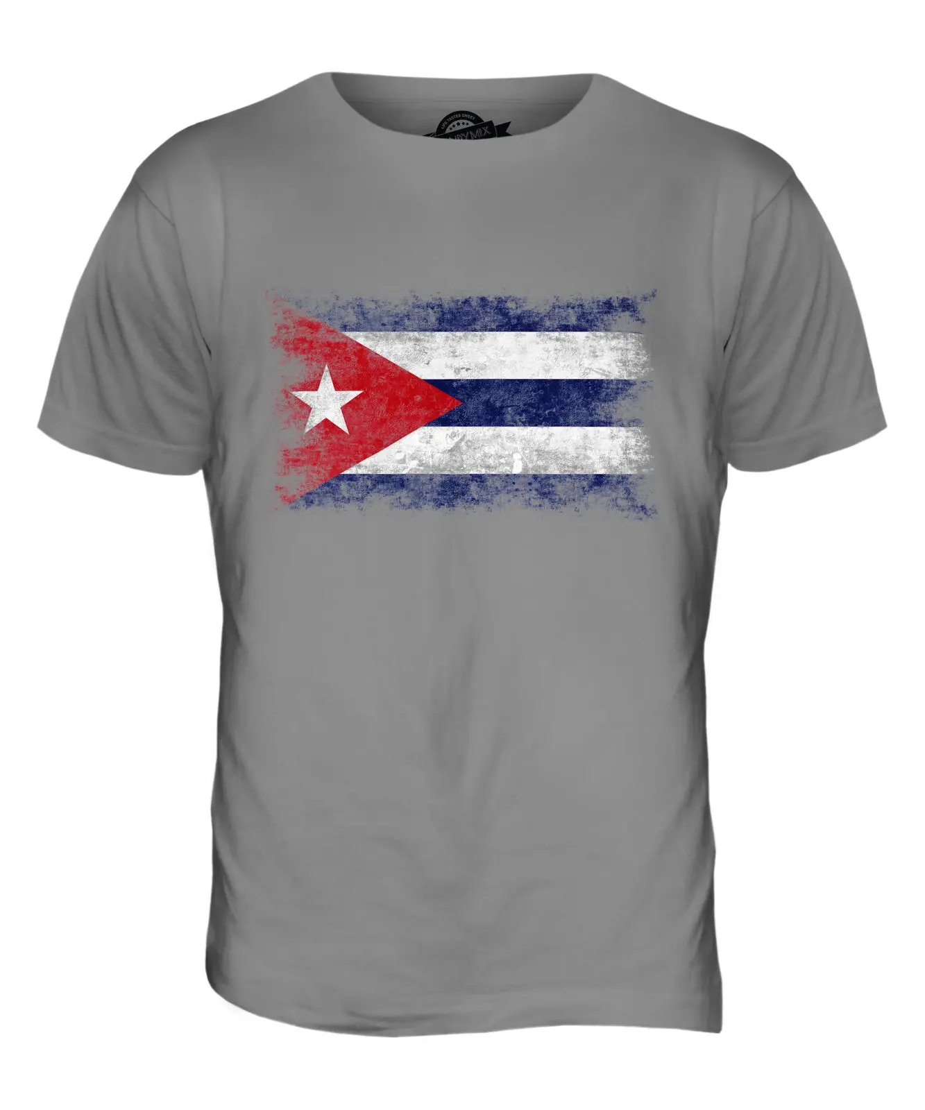 CUBA DISTRESSED FLAG Мужская футболка Топ кубинская Рубашка Футбол Джерси