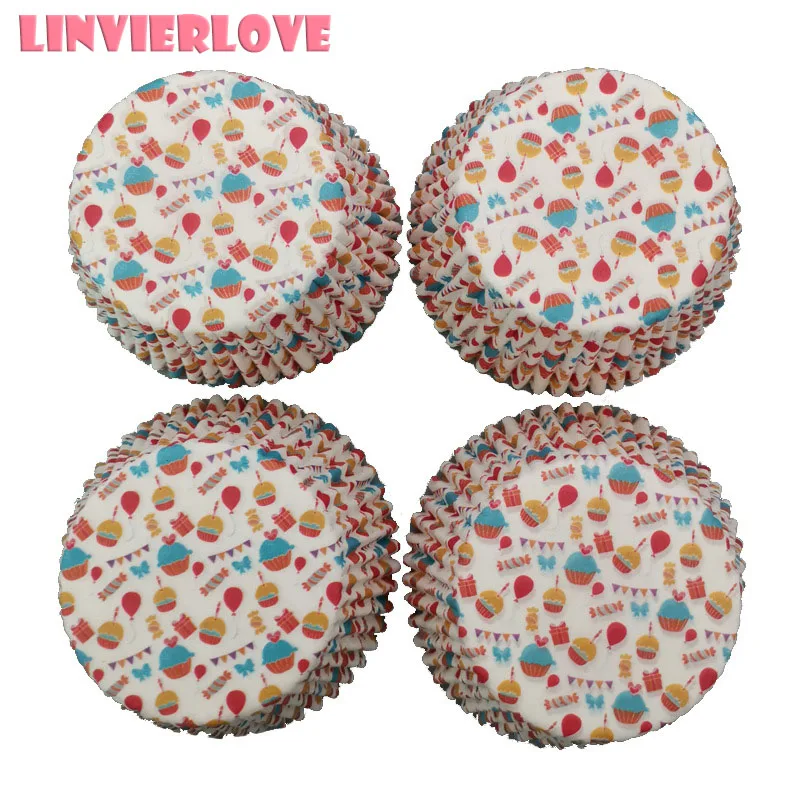 LINVIERLOVE 100 шт сделай сам форма для выпечки кексов красочный поднос подставка яиц