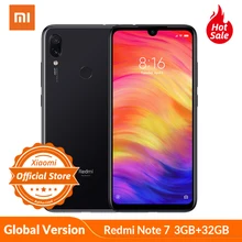 Мобильный телефон Xiaomi Redmi Note 7, 3 ГБ, 32 ГБ, глобальная версия, Snapdragon 660, 48 МП, двойная камера, 13 МП, 6,3 дюйма, полный экран, 4000 мАч, CE FCC
