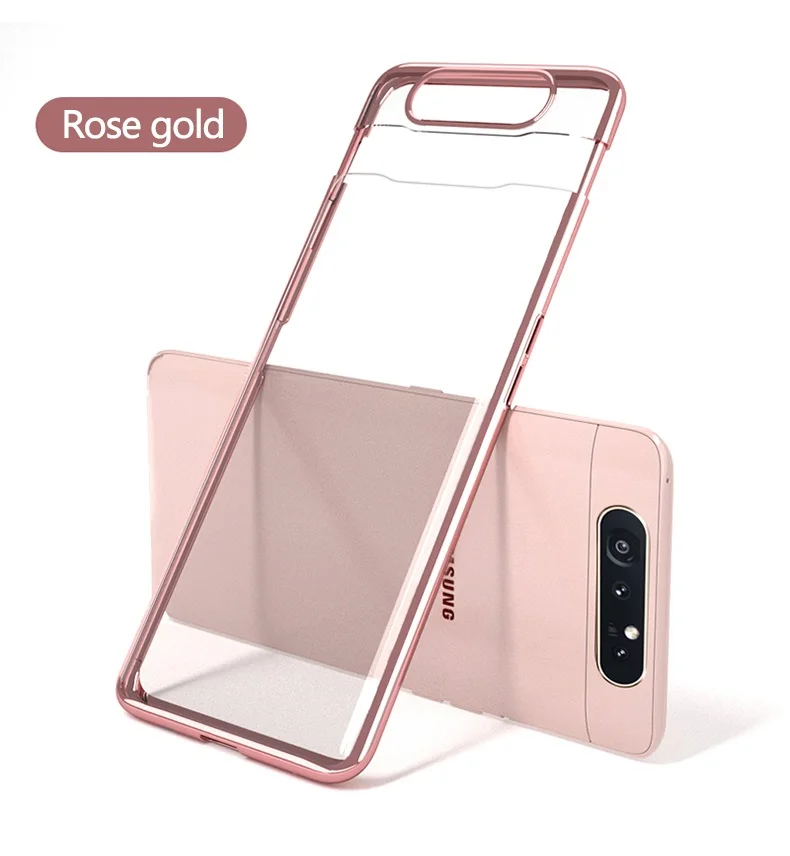 Sang Trọng Mạ HD Ốp Lưng Trong Suốt Dành Cho Samsung Galaxy Samsung Galaxy A80 Ốp Lưng Full Proction Chống Sốc Cho Samsung A80 Vỏ Fundas samsung flip phone cute Cases For Samsung