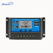 Обновленный Контроллер заряда панели солнечных батарей pv-регулятор домашний-батарея-зарядка MPPT Dual-Usb 5V 2A ЖК-выход Auto12V 24V 10A 20A 30A
