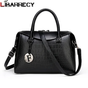 

Crocodile Leather Women Tote F Letters Designer Ladies Handbags Luxury Quality Lady Shoulder Crossbody Bags Simple Messenger Bag
