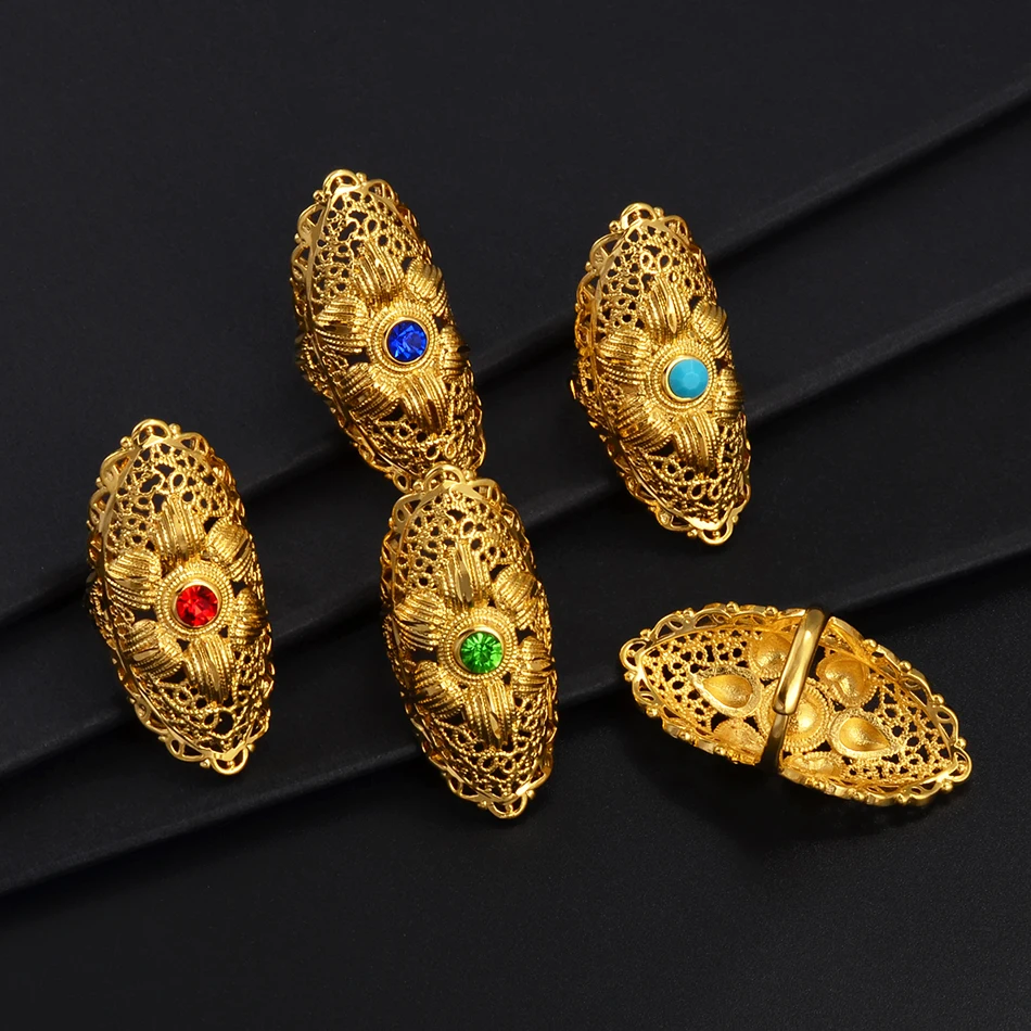 Women Wedding Rings Finger Rings Jewelry Rings Ring Jewelry African Ethiopian Big Ring Gold Plated Anniyo #003025