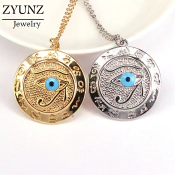 

5PCS, Charm The Eye Of Horus Necklace Egyptian Gods Power Eye Pendant Chain Necklace Women Men Jewelry