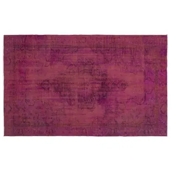 

Handmade Red Vintage Overdyed Turkish Area Rug 175x276 Cm-5'9''X9'1''