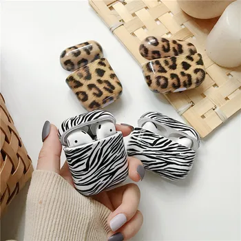 

Luxury Leopard print Case For Apple Airpods Pro Cover Cute Zebra print Earphone Hard Cover For Air pods 2 1 Headphones Case Box
