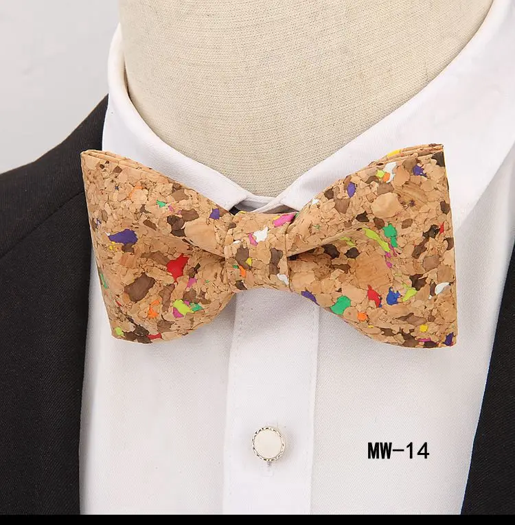 Пробковый деревянный галстук-бабочка галстук Новая Европейская и американская мода Мужская рубашка костюм Модные Повседневные Вечерние деловые личности