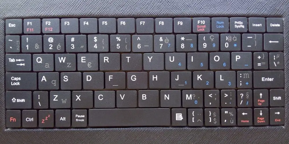 Черный Универсальный складной PU кожаный чехол для игровой клавиатуры для планшета 7 8 дюймов Английский Испанский Французский иврит Арабский Русский - Цвет: French Keyboard