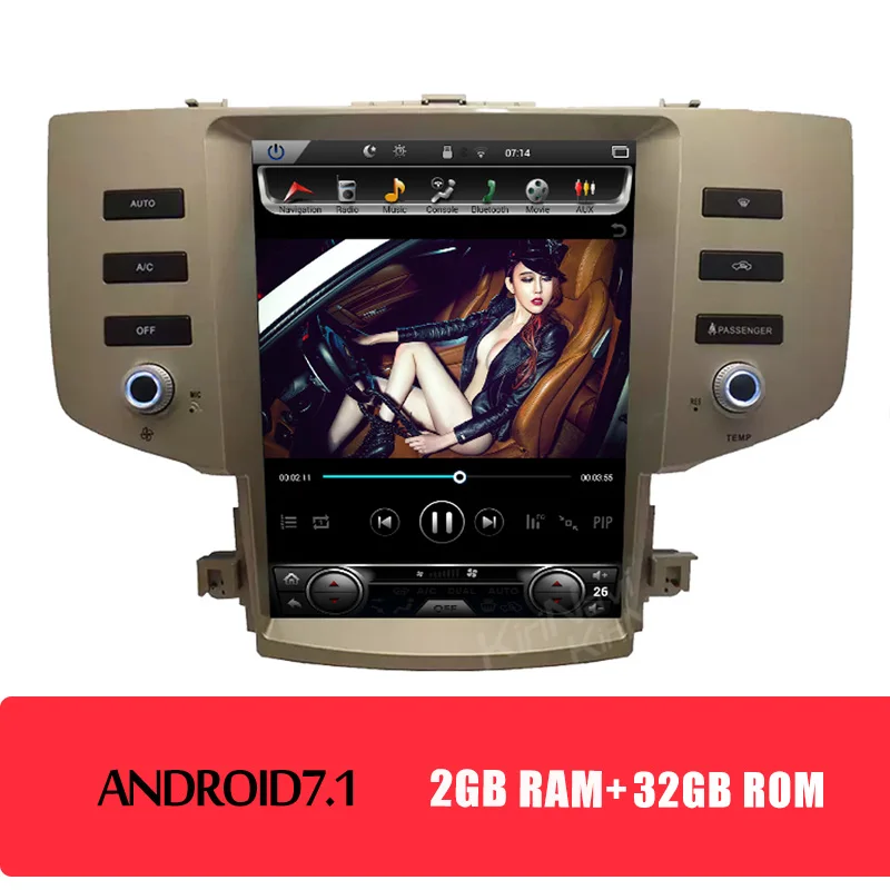 Android Car Radio KiriNavi вертикальный экран Tesla style 12,1 ''Android 8,1 автомобильный Dvd мультимедийный плеер для Toyota Mark eiz автомобильный Радио 4G 2005-2009 - Color: Android Car Radio