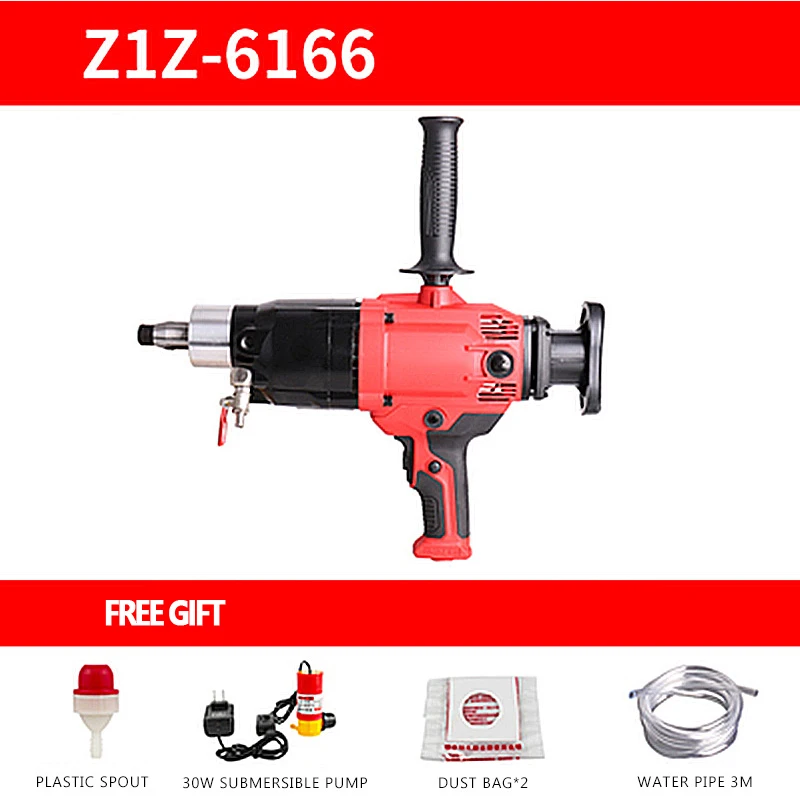 180MM Handheld Diamond Core Drill 1600r/min Wet/Dry Stepless Speed Electric Drilling Machine Screwdriver Concrete Brick Marble |