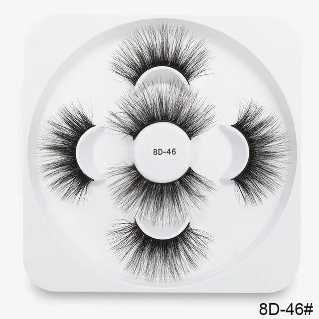 SEXYSHEEP 3/7pairs 25mm 8D Mink Lashes Natural Long False Eyelashes Volume Fake Lashes Makeup Extension Eyelashes maquiagem - Цвет: 8D-46
