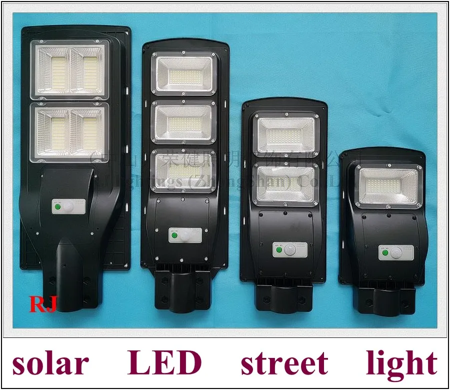 

solar led street light road lamp 40W / 80W / 120W / 160W with PIR Sensor Remote Controller screws arm hoop battery whole set