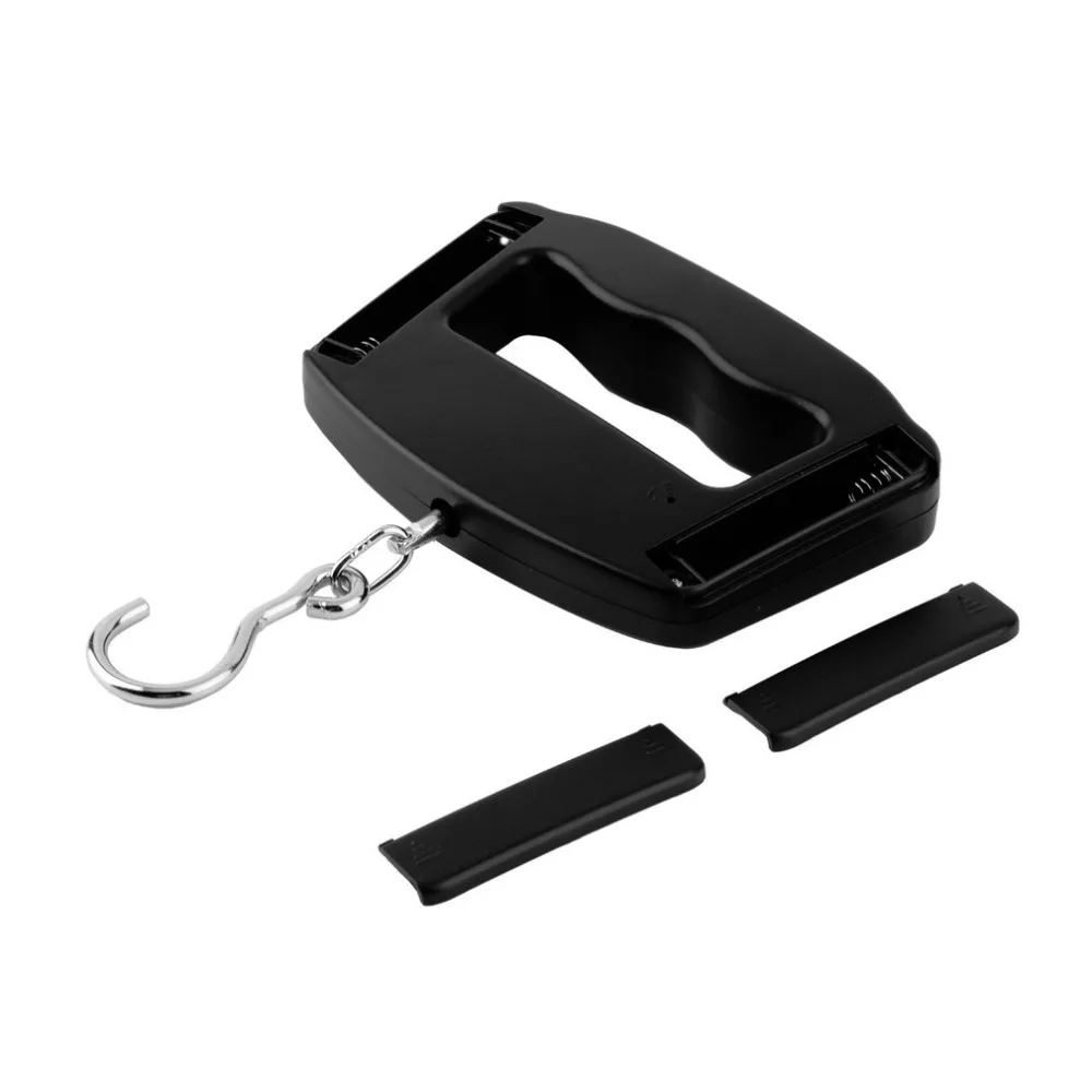 Подвесные весы, цифровые, черные, АБС-пластик, карманные, 50 кг/10 г, lcd, цифровые, рыболовные, электронные, крюк, вес багажа, 120 мм x 80 мм x 25 мм