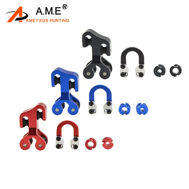 

1set Archery 3 Color Cable Slide Compound Bow Bowstring Splitter Aluminum Peep Sight 1/8 3/16 Size Metal D Loop Ring Hunting