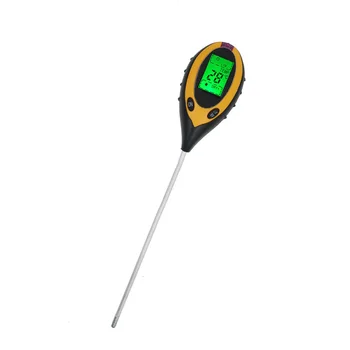 

4 in 1 LCD Electronic Digital Display Soil Tester PH Moisture Temperature Battery Light Analyzer Test Meter for Garden Plant