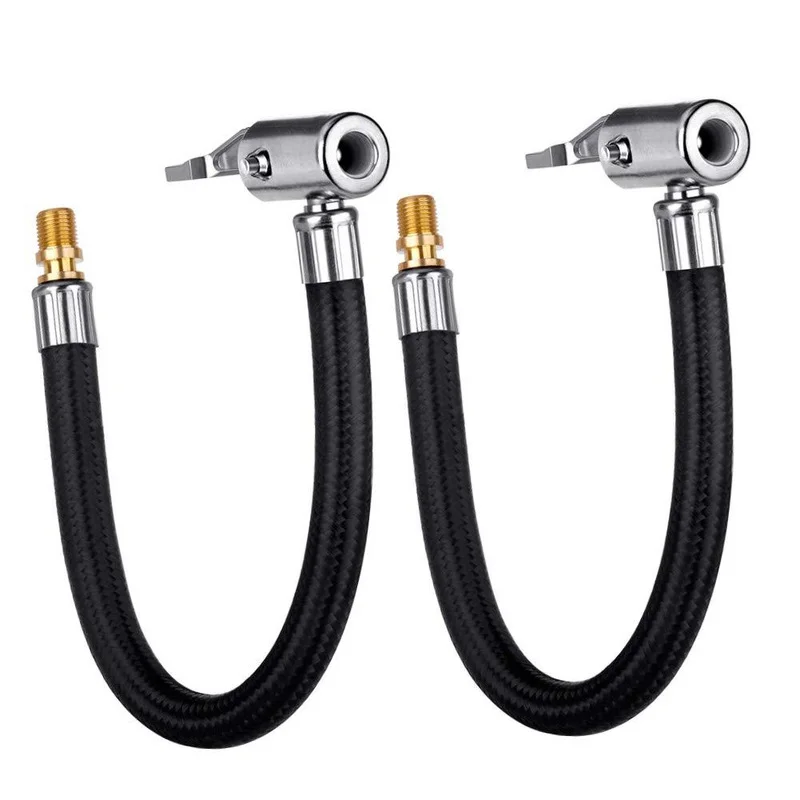 Car Tire Air Inflator Hose Inflatable Pump Extension Tube Adapter Twist Tyre Air Connection Locking Air Chuck Bike Motorcycle portable inflatable pump valve connector adapter wheel for car tire air chuck inflator auto clip clamp accessories compressor