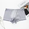 MEN BOXER shorts 100%Natural Silk Mens panties Healthy Solid panties cueca boxer Mens underwear calzoncillos ► Photo 2/6