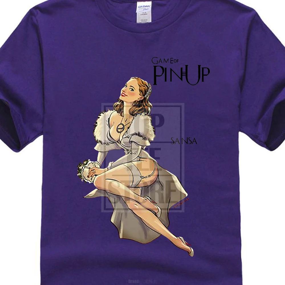 Лидер продаж 2017 мужские футболки с принтом по мотивам игры престолов пин ап Sansa