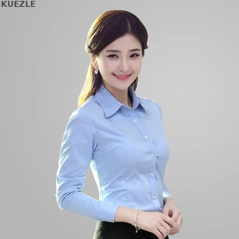 Блузка Mujer, топы с длинным рукавом, белая блузка с отворотом, офисные женские блузки для работы, модная одежда, блузы, женские рубашки, больши... Блузка Mujer, топы с длинным рукавом, белая блузка с отворотом, офисные женские блузки для работы, модная одежда, блузы, женские рубашки, больши...
