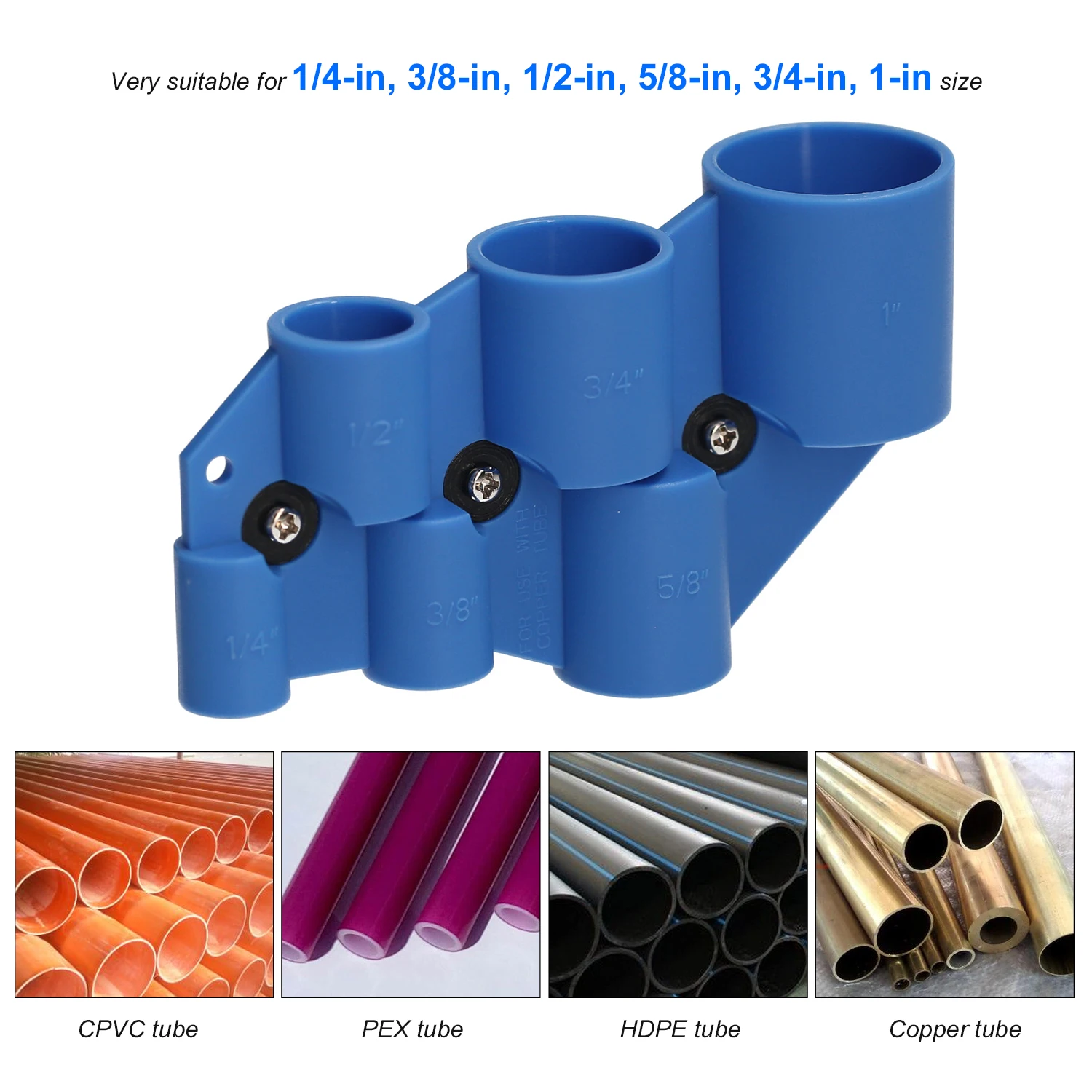 Professional Deburring and Depth Gauge Tool for 1/4-Inch 1/2-Inch 3/8-Inch 5/8-Inch 3/4-inch 1-Inch CPVC PEX Copper Tubing | Инструменты