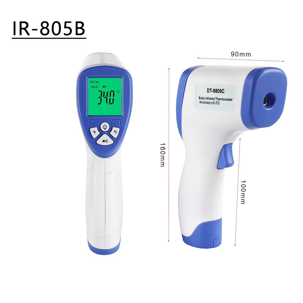 

Non-Contact Handheld Temperature Meter Infrared Thermometer 32~42 Celsius Baby Forehead Infrared Thermometer Digital IR-805B