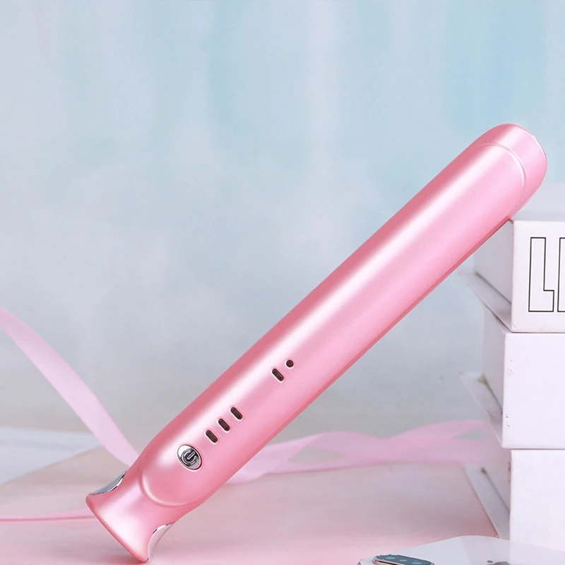 

Cordless Mini Hair Straightener USB Charging and Portable Hair Straightener and Flat Iron with Ceramic Tourmaline Ion Curler for