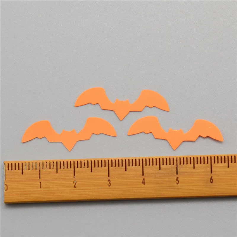 BAT 5 ORANGE 200 шт./лот 8*15 мм микс Хэллоуин летучая мышь свободные блестки красивые поделки для шитья/тесьма Diy аксессуары для детей DIY скрапбук - Цвет: BAT 5 ORANGE