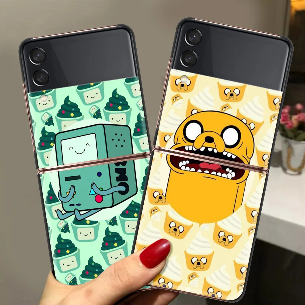 Твердый чехол для телефона из поликарбоната Adventure Time Samsung Galaxy Z Flip 6 7 дюйма черный