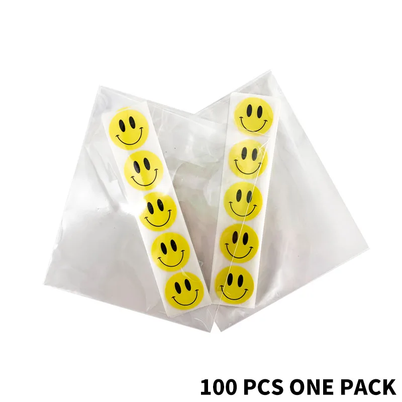 

Smiley Happy Face Stickers Seal Labels 100 Pcs One Pack Cute Stickers for Theacher and Student Adhesive Sticker Stationery
