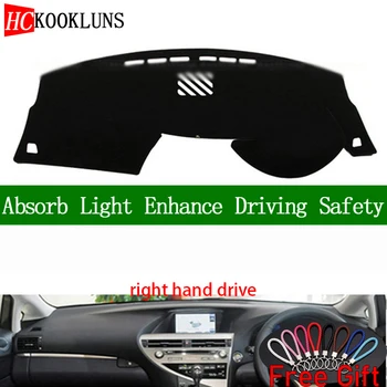 

For lexus RX270 RX350 RX450 2009 2010 2011 2012 2013 2014 Right Hand Dashboard Cover Car Stickers Dash Mat Interior Accessories