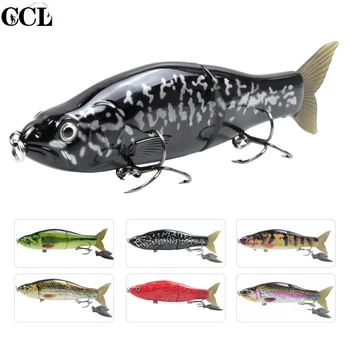 SUPER SALE ❤️ CCLTBA 6.5inch 56g Wobbler Jointed Fishing Lures Hard Glide Bait Soft Tail Float Slide Swimbait Bass Fishing Tackle - discount item 5% OFF Sports & Entertainment