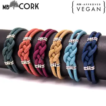 

Natural cork handmade women Bracelet lady handmade wood jewelry BR-491-MIX-6