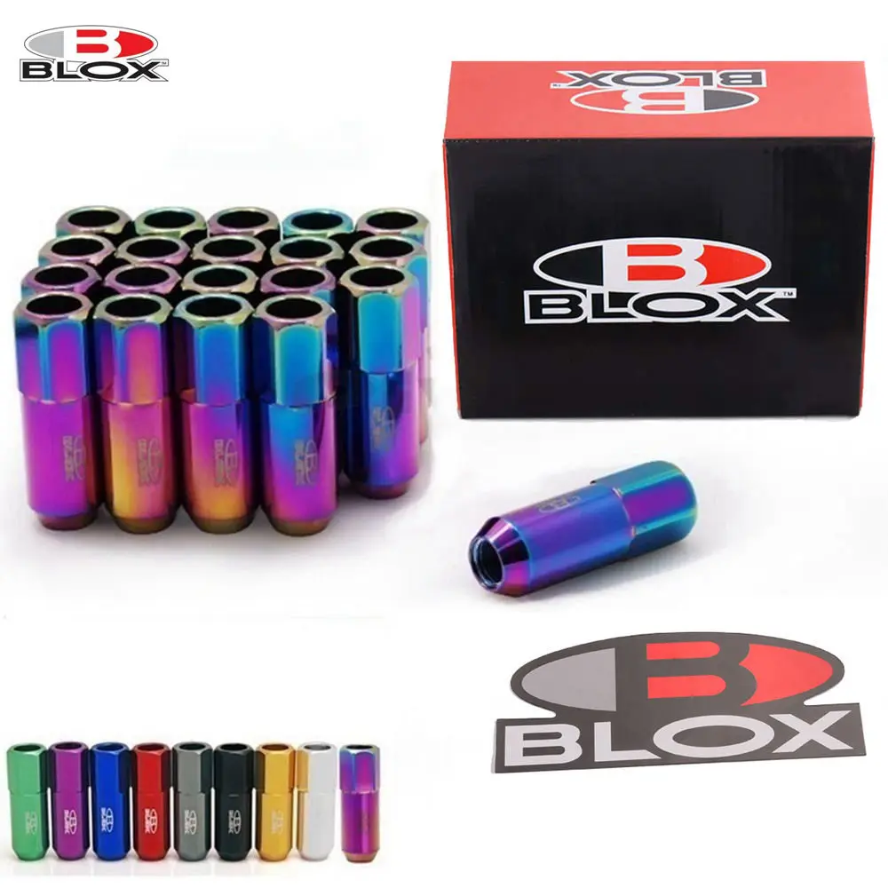 Car Accessories Auto Accessories Blox Racing Forged 7075 Aluminium Wheel Lug Nuts P 1.5 / P 1.25 L: 60mm 20Pcs EP-550NUTS
