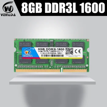 

VEINEDA Memory ram ddr3L 8GB notebook 1600Mhz For all Intel AMD laptop Ram Sodimm 8GB ddr3L 1600MHZ PC3L-12800 204pin