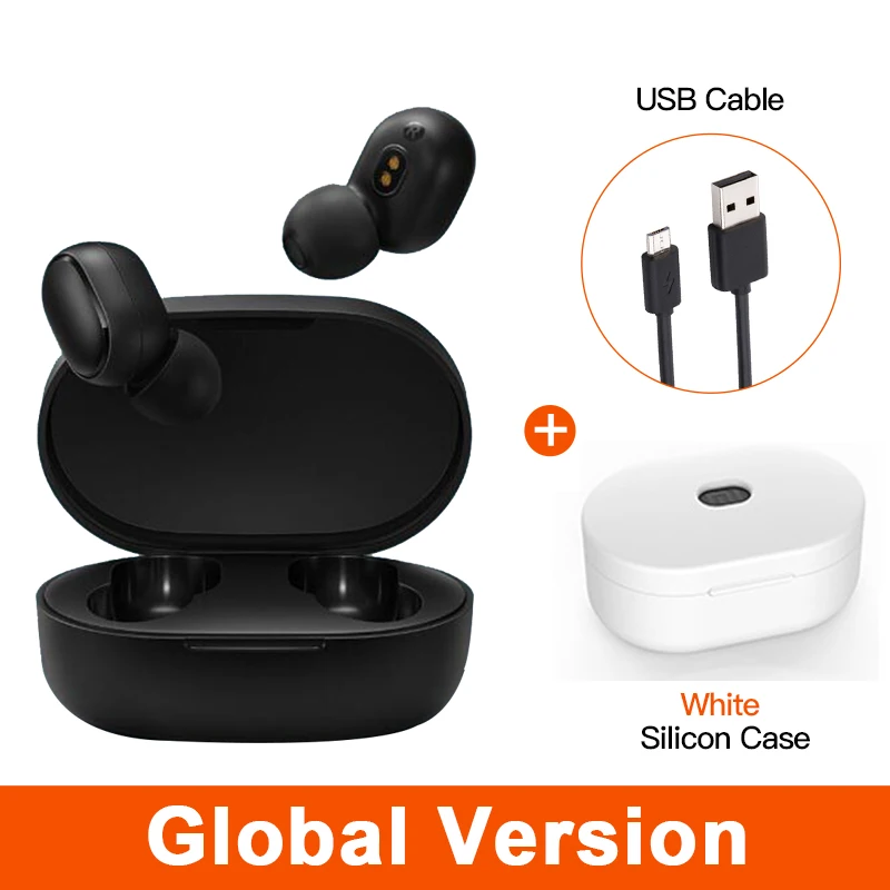Glo Add white case Xiaomi Redmi Airdots Xiaomi беспроводные наушники Голосовое управление Bluetooth 5,0 шумоподавление управление - Цвет: Glo Add white case